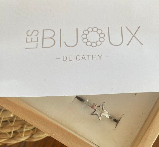 Bague argent étoile