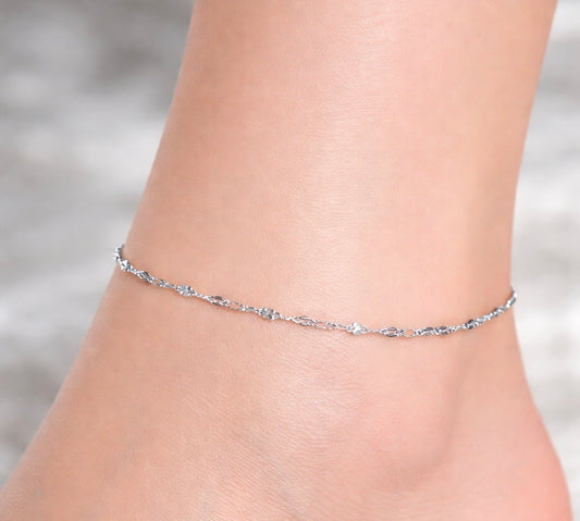 Bracelet de cheville argent Adèle