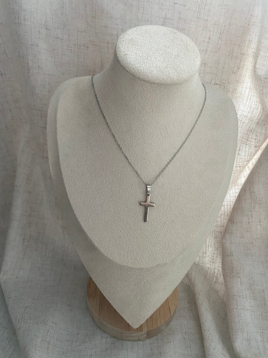 CHAINE ARGENT EMMA AVEC CROIX