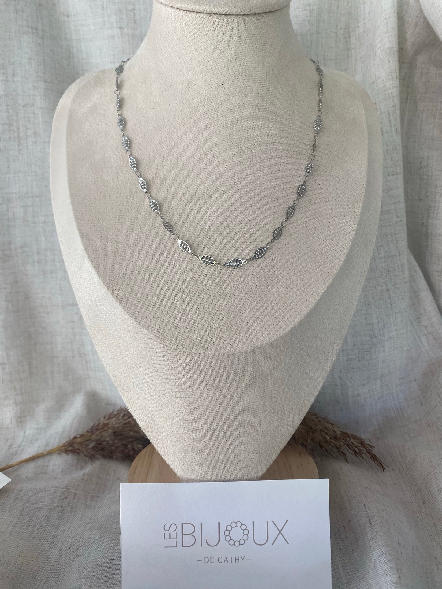COLLIER LUNA ARGENT