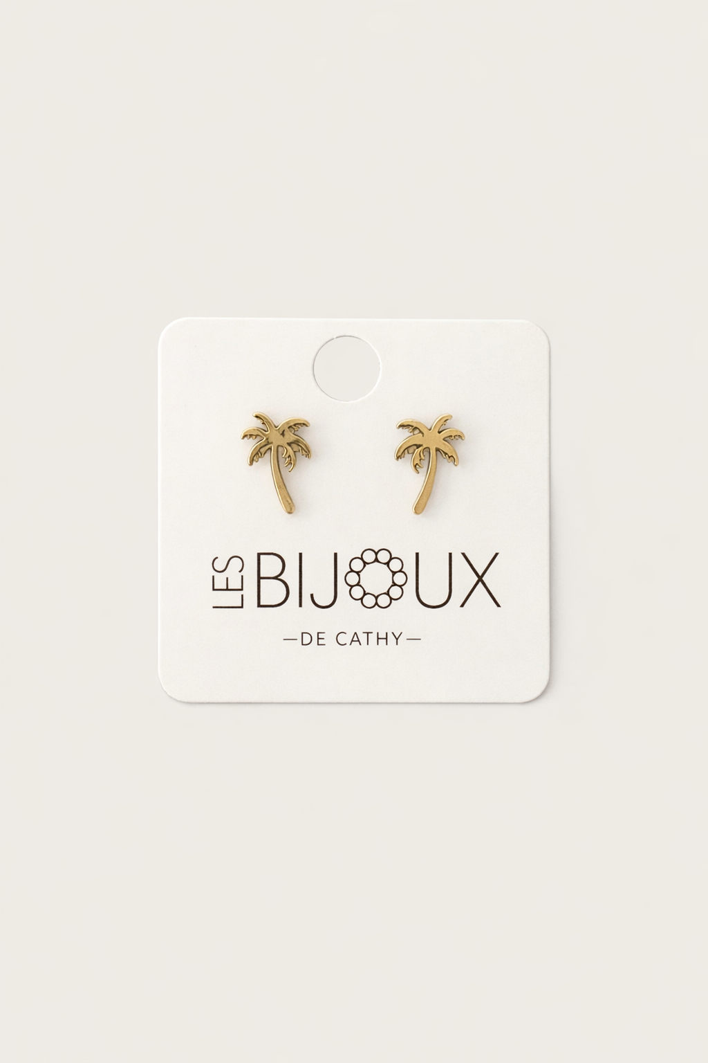 Boucles d’oreilles palmier or