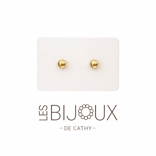 Boucles d’oreilles or 4mm