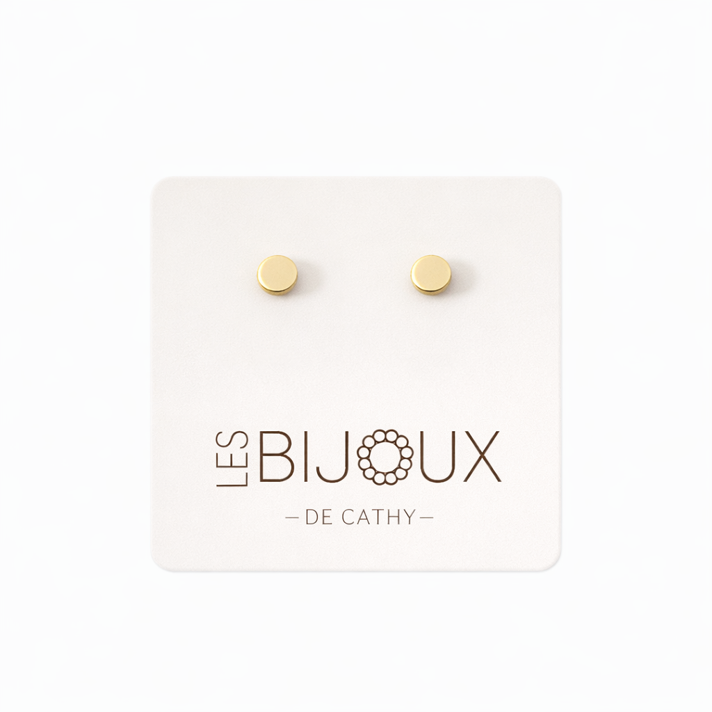 Boucles d’oreilles ronde or 4 mm