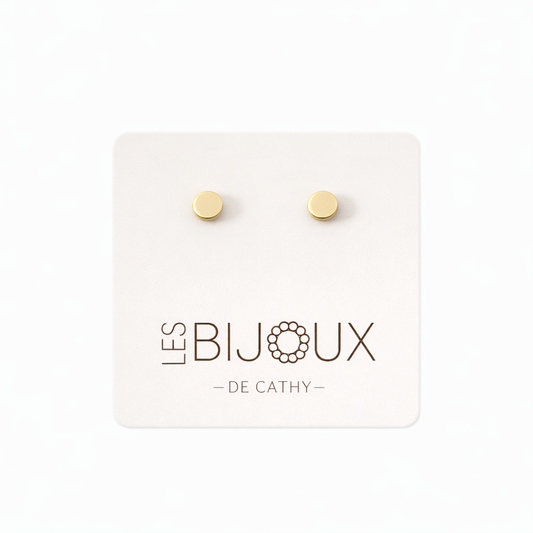 Boucles d’oreilles ronde or 4 mm