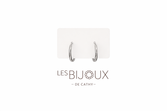 Boucles d’oreilles, dormeuse, argent 1.5 cm