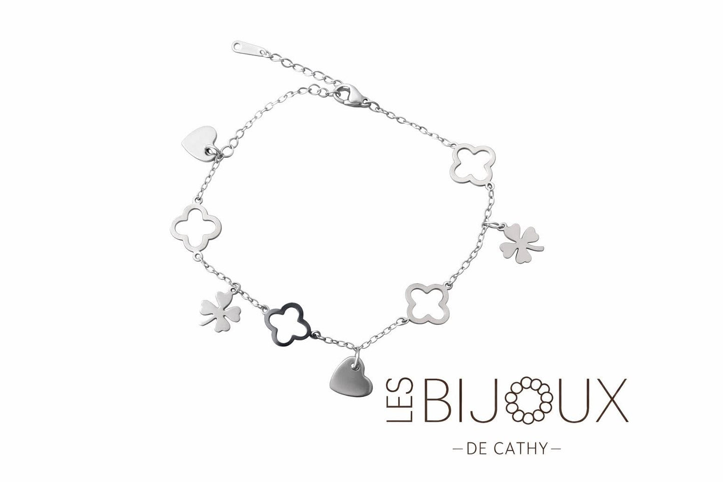Bracelet argent à 5 breloques