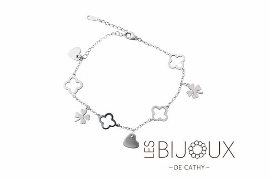 Bracelet argent à 5 breloques