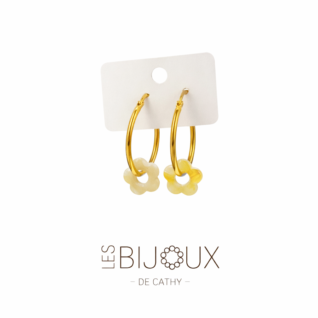 Boucles d’oreilles 3 cm or