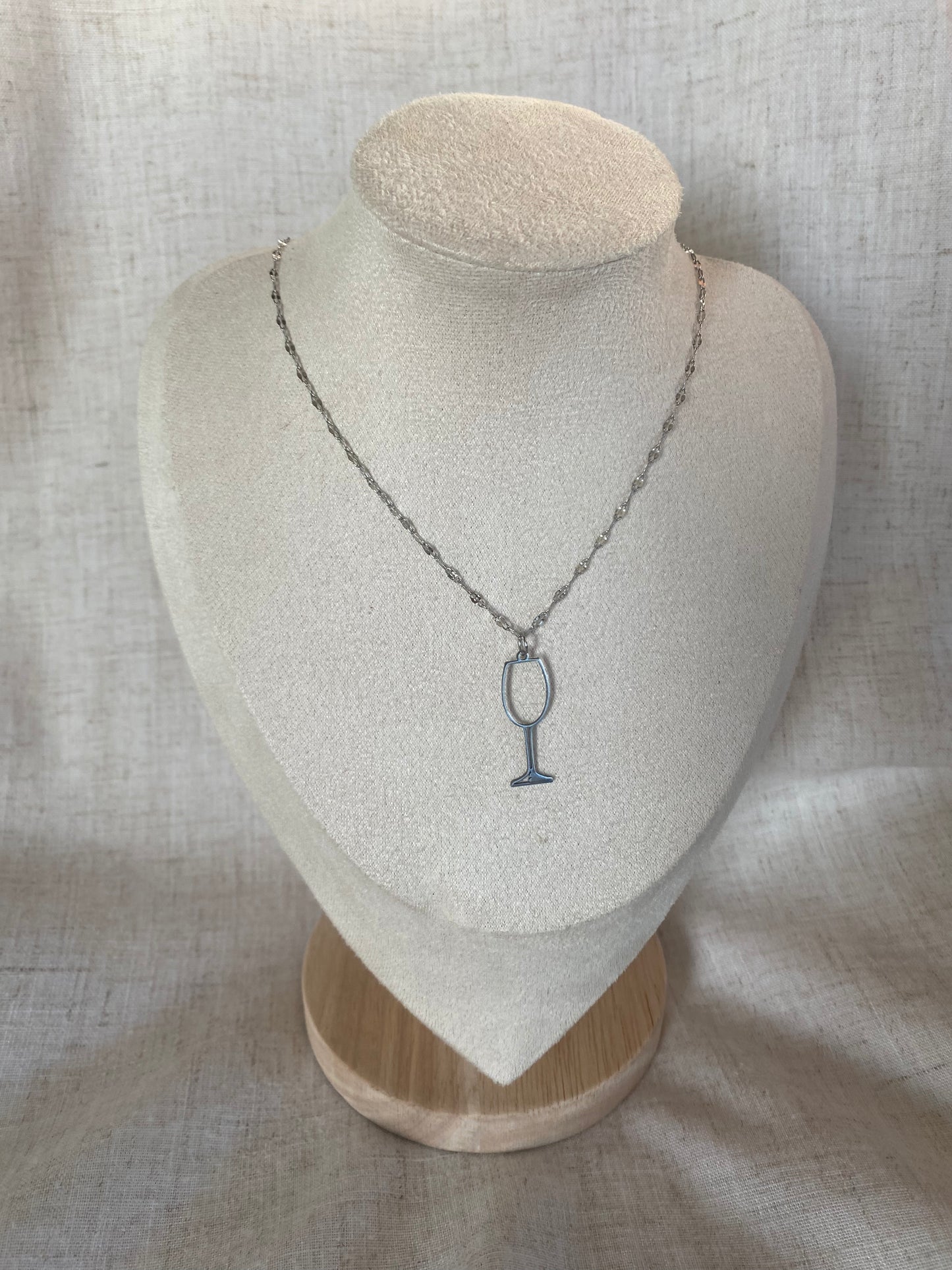 Chaine Adèle argent avec breloque apéro
