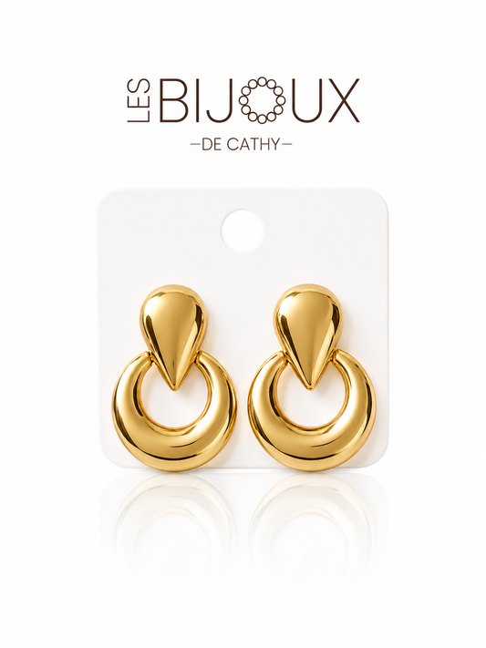 Boucles d’oreilles, or cercle