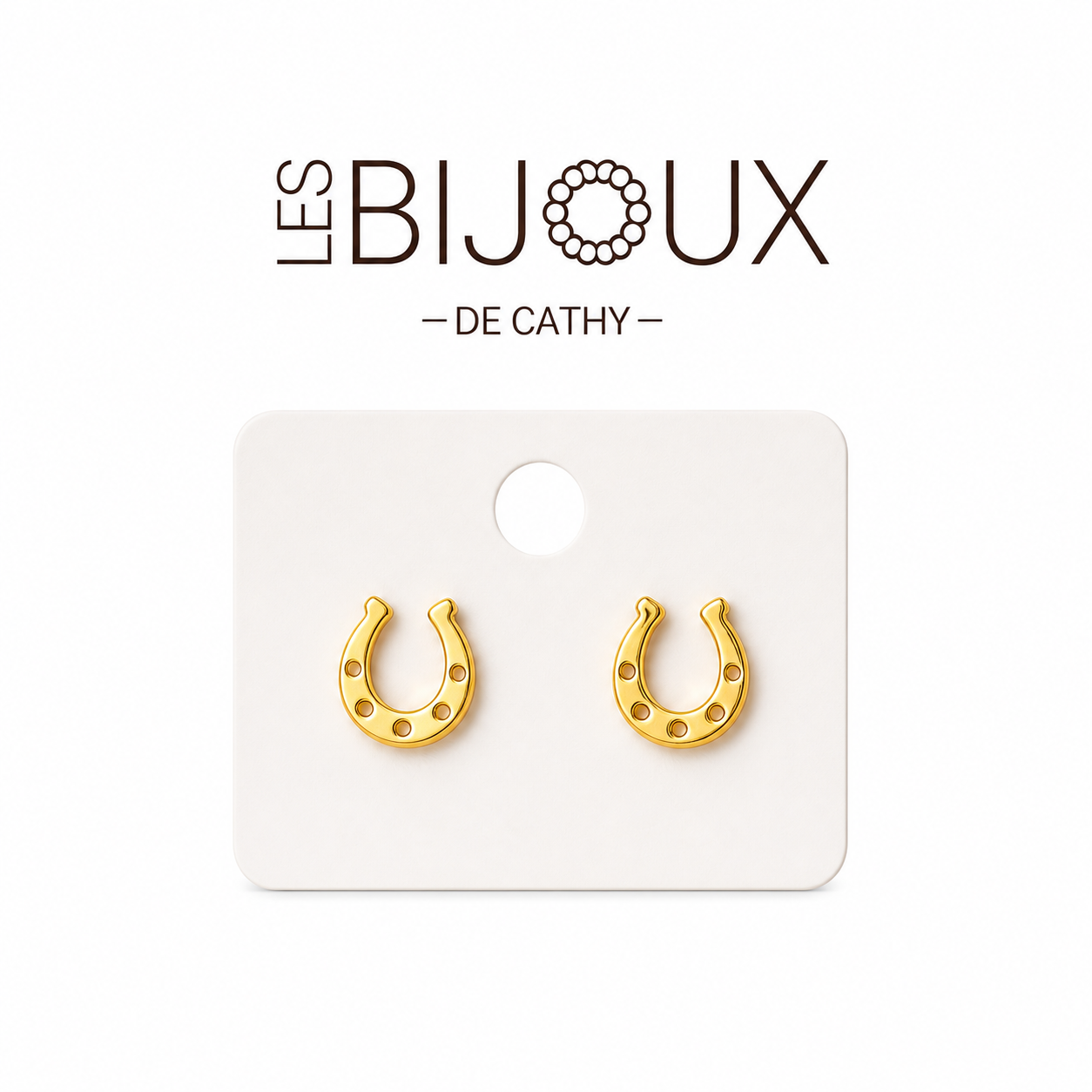 Boucles d’oreilles fixe or fer à cheval collection country